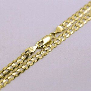AUTH. 14K SOLID GOLD 20" CUBAN LINK CHAIN!! NEW!!